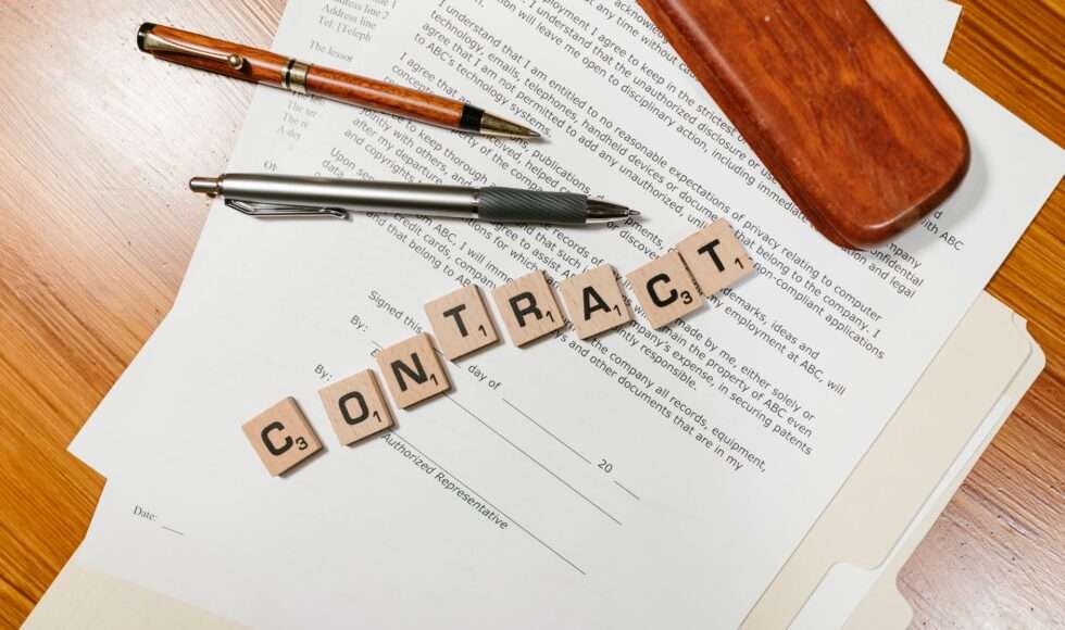 signing a contract